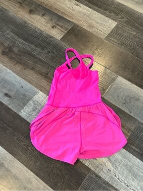 Hot Pink Crossback romper-  just like free people hot shot- Brand Unspecified